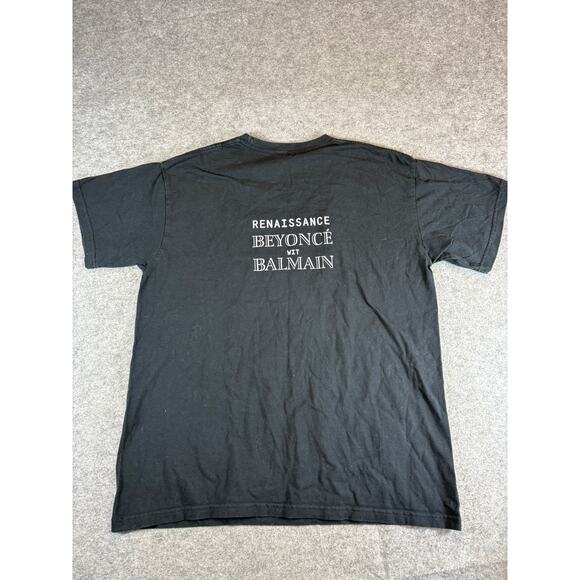 Official Beyonce Renaissance World Tour Balmain Oversized T Shirt Womens L Black - Picture 6 of 7